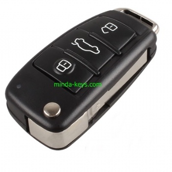  Audi Flip Remote Shell HU66 3 Button	