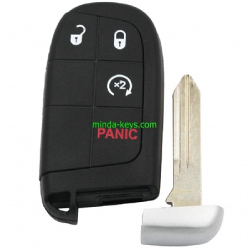 CHR-217 Chrysler Dodge Smart Remote Shell 4 Button with Y171P Emergency key