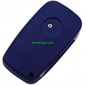  FI-202 Fiat Flip Remote Shell 3 Button SIP22 Blade Blue Shell	