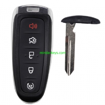  FO-220 Ford Smart Remote Shell 5 Button with H72 Emergency key	