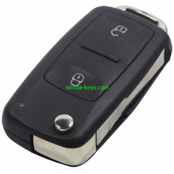  VW-208 VW Flip Remote Shell 2 Button HU66 Blade	