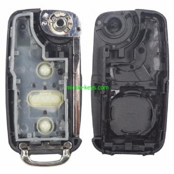  VW-208 VW Flip Remote Shell 2 Button HU66 Blade	