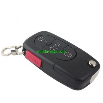  VW-254 VW Flip Remote Shell for Golf-Polo HU66 4 Button	