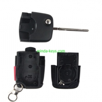  VW-254 VW Flip Remote Shell for Golf-Polo HU66 4 Button	