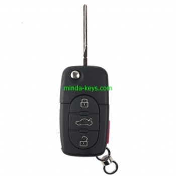  VW-254 VW Flip Remote Shell for Golf-Polo HU66 4 Button	