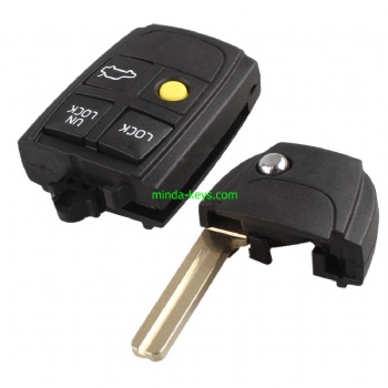  VO-233 Volvo Flip Remote Shell 4 Button with Flip Part	