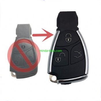  MB-247 New Type Mercedes Benz Smart Remote Shell 3 Button with emergence key	