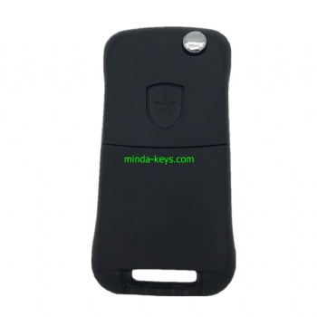  PO-221 Porsche Flip Remote Shell 3 button HU66 Blade	