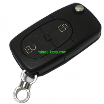  AU-203+205 Audi Flip Remote Shell HU66 3 Button	