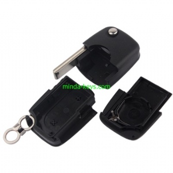  AU-203+205 Audi Flip Remote Shell HU66 3 Button	