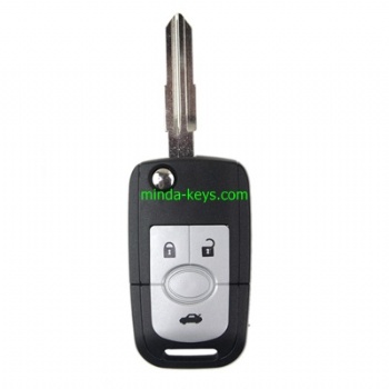 BU-231 Buick Excelle Flip Remote Shell 3 button YM28 Blade