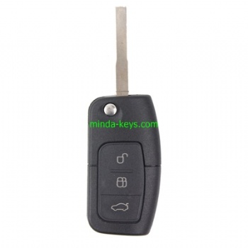  FO-203 Ford Flip Focus Remote Shell 3 button HU100 Blade	