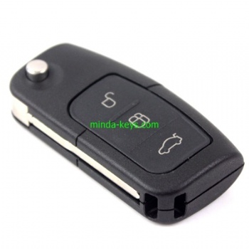  FO-203 Ford Flip Focus Remote Shell 3 button HU100 Blade	