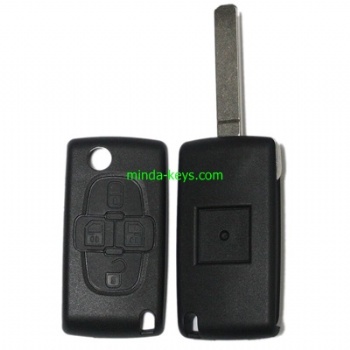  PE-216 Peugeot Citroen Flip Remote Shell Button with BC VA2 Blade	