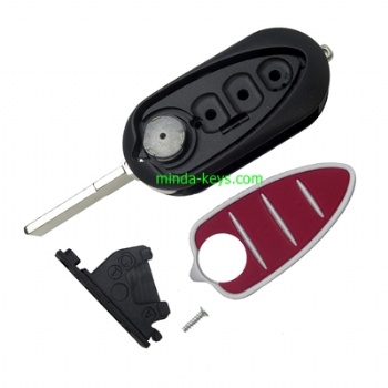  ALF-201 Folding Flip Remote Key Shell for Alfa Romeo Mito Giulietta 159 GTA SIP22 Blade	