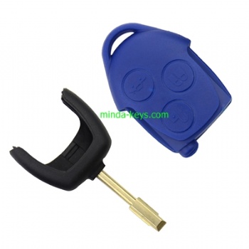  FO-207+205 3 Buttons Transit Connect Set Remote Key Shell For Ford Transit Good Quality Blue Case Cover New Styling	