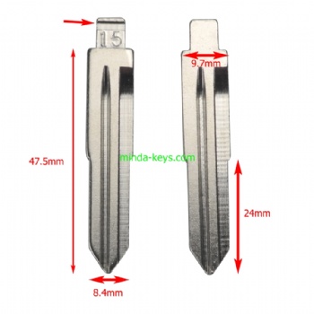 NO 15 #15 Uncut HYN6 Hyundai Blade for Hyundai Remote Shell