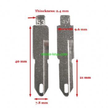 NO 53 #53 Uncut NE73Peugeot Citroen Key Blade for Peugeot Citroen Remote Shell