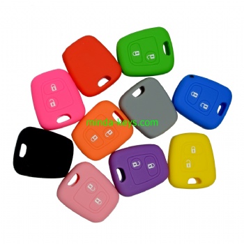  PESC-1 Silicone Car Key Case Cover For Peugeot Citroen Prox Remote Shell	